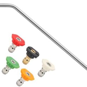 RIDGE WASHER Pressure Washer Extension Wand - 45 Degree Curved Lance for Gutter and Undercarriage Cleaning, 15 Inch, 1/4