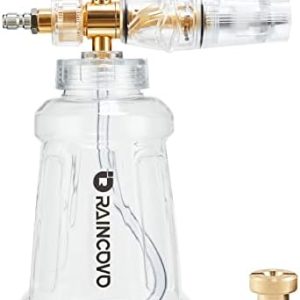 Foam Cannon for Pressure Washer | Adjustable Snow Clear Foam Cannon for Car Wash | Stainless Steel Filter and Quick Conn